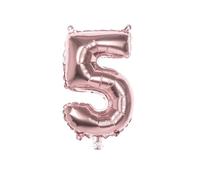 Ballon aluminium rose métallisé chiffre 36 cm - Chiffre 5