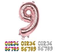 Ballon aluminium rose métallisé chiffre 36 cm - Rose
