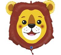 BALLON ALUMINIUM TÊTE DE LION 74CM Jaune