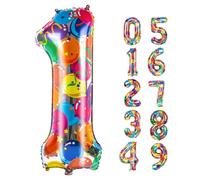 Ballon baudruche coloré pour numéro 1, 40 pouces, pour le 1er 1 11 21 année fille garçon,fournitures décoration fête,ballons numériques pour mariage, anniversaire, événements