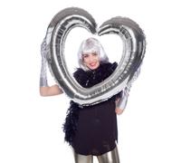 Ballon Cadre En Forme De Coeur Argent Taille Unique Argenté