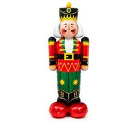 Ballon casse-noisette XXL - Ballon de Noël debout 3D - Ballon de Noël | Ballon casse-noisette géant debout avec remplissage d'air, ballon de Noël sur pied, pour Noël, anniversaire, 45 x 90 cm