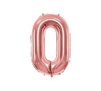 Ballon Chiffre 0 Rose Fuchsia Aluminium Mylar 60 cm - Ballon Métallisé à Gonfler à l’Air ou à l’Hélium - Décoration Anniversaire Fête et Événement Rose Flashy