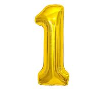 Ballon Chiffre 1 Or, Foil Numero 1 Ballon 101cm - Gonflable Ballons Numéro 1 Ansniversaire Fête Decoration - Supporte helium