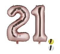 Ballon chiffre 21 gonflable argent