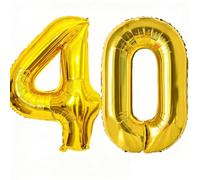 Ballon Chiffre 40 Or - 101cm - Ballon Anniversaire