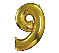 Ballon chiffre - P'TIT Clown - re70009 - Mylar - 30 cm - Or