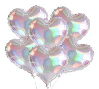 Ballon Coeur Coloré,6 Pièces Ballon de Baudruche en Forme de Coeur