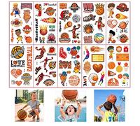 Ballon de Basket Tatouage Temporaire, Basketball Tatouage Ephemere Enfant, 30 Feuilles 240PCS Basket Ball Faux Tatouages Autocollants Kit, Tattoo Temporaire, Tatouage Imperméable, pour Enfant