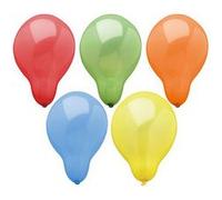 Ballon de baudruche, diamètre: 190 mm, assorti