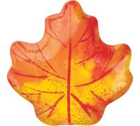 ballon de baudruche feuille d'érable automne 40 x 53 cm orange