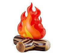 Ballon de feu de camp en PVC - Conception gonflable à illusion de flamme 3D, structure légère remplie d'air, système de décoration d'ambiance de fête anti-fuite, accessoire visuel à effet de feu réali