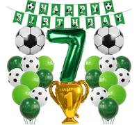 Ballon de Football 7ème Anniversaire Ballon Vert 7 Ans Garçon Football Anniversaire Décoration 7 Ans Anniversaire Enfant Ballon