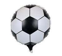 Ballon de football - REF/70901 - Aluminium - Noir et blanc - 38cm - Gonflable à l'air ou hélium