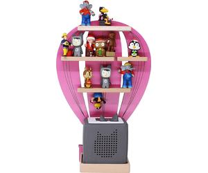 Ballon d'étagère pour enfants / Suspendu pour Tonie Box and Tonie Figures / Shelf / H. 48 x W. 30 x D. 19 / Wall Shelf Music Box and Figures Storage with Magnetic Inserts / Storage Shelf Wood Hot Air