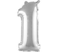 Ballon effet métallisé 40 cm - Chiffre 1 NA G