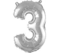 Paris Prix Ballon Gonflable Chiffre 3 - Argent