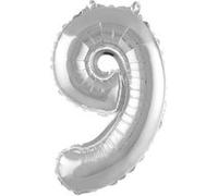 Paris Prix Ballon gonflable chiffre 9 - Argent