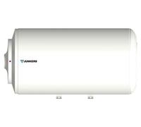 Ballon électrique de 80 litres - 1500 W - Installation au sol - Réservoir de stockage d'eau chaude - Acier inoxydable blanc