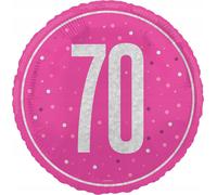 Ballon en aluminium 18"/Ø45cm « Glitz Pink » | #70