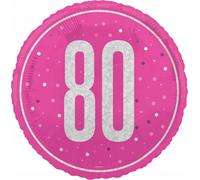 Ballon en aluminium 18"/Ø45cm « Glitz Pink » | #80