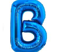 Ballon en aluminium bleu - 100 cm - Lettre B - Pour décoration d'anniversaire, mariage, fête et ainsi de suite (lettre B)