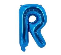 Ballon en aluminium de 40 cm - Lettres décoratives pour anniversaire - Bleu R