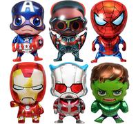 Ballon en aluminium en forme de dessin animé Disney, Marvel, Avengers, Smile Hero, SpidSuffolk, Iron Man, MEDK, Baby Shower, Globos 1Pc