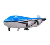 Ballon En Aluminium Géant Avion 101 Cm Bleu