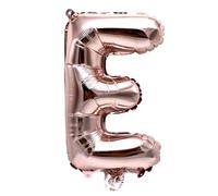 Ballon en aluminium Lettre E or rose 40 cm - Ballon Lettres Déco Fête Ballon pour gonflage à l'air, mariage, anniversaire, Nouvel An, cadeau, bébé, publicité, vitrine, boîte photo, noms, mot