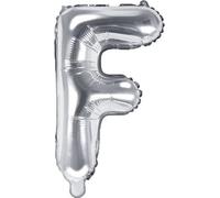 Ballon en aluminium lettre « F », 35 cm, argent (1 carton / 50 pièces)