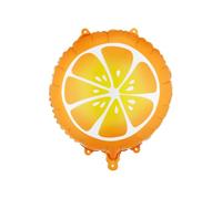 Ballon en aluminium orange - Ballon fruit orange, convient à l'hélium, décoration de fête d'été pour cocktail, anniversaire, fête de jardin, fête à la piscine et fête tropicale, 35 cm