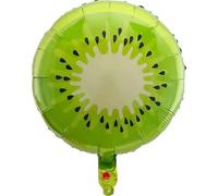 Ballon en aluminium rond en forme de kiwi pour fête d'été, anniversaire tropical et décorations sur le thème des fruits, 45,7 cm, vert
