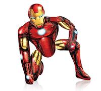 ballon en aluminium super héros Iron Man - Décoration d'anniversaire pour enfants - Ballon à l'hélium - 55 x 63 cm