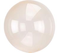 Ballon en plastique Boule transparent orange 1 pc