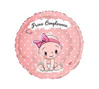 Ballon foil balloon mylar round rond (46 cm, 18 pouces), rose