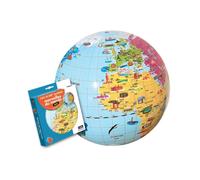 Ballon globe terrestre Caly Merveilles Du Monde (x2) Bleu 42 cm