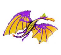 Ballon gonflable dragon rose environ 80 x 40 cm