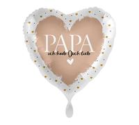 Ballon gonflable en forme de cœur pour la fête des pères, papa je t'aime env. 43 cm