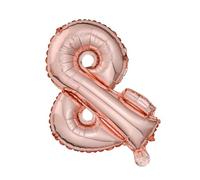 Ballon gonflable en forme de lettre et signe et et or rose - 40 cm - Ballon décoratif pour fête, mariage, anniversaire, nouvel an, cadeau, bébé, publicité, vitrine, boîte photo, nom, mot