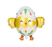 Ballon gonflable en forme de poussin 57 x 53 cm - Ballon à l'hélium - Décoration de fête de Pâques