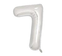 Ballon Gonflable Géant 86 cm Numéro 7 couleur Argent - Anniversaire Fête Grand Format