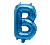 Ballon gonflable Lettre B Bleu 40 cm - Ballon décoratif pour fête de mariage, anniversaire, Nouvel An, cadeau, bébé, publicité, vitrine, boîte photo, nom, mot, célébration
