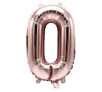 Ballon gonflable Lettre O or rose 40 cm - Ballon décoratif pour fête de mariage, anniversaire, Nouvel An, cadeau, bébé, publicité, vitrine, boîte photo, nom, mot
