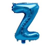 Ballon gonflable Lettre Z Bleu 40 cm - Ballon Lettre Décoration Fête Ballon pour Gonflage à l'air, Mariage, Anniversaire, Nouvel An, Cadeau, Bébé, Publicité, Vitrine de Vitrine Boîte Photo Nom, Mot