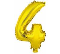 Ballon Gonflable Métallisé "Chiffre 4" 40cm Or Or G