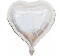 Ballon Métallisé Cœur 38cm - Argent