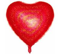 Ballon Gonflable Métallisé "Cœur" 38cm Rouge Rouge G