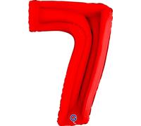 Ballon gonflable numéro 7 rouge 102 cm extra large
