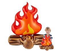 Ballon gonflable pour feu de camp - Décoration d'extérieur en PVC en forme de flamme 3D, structure légère anti-fuite, affichage visuel réaliste du feu | Décorations créatives pour scènes de camping